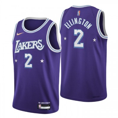 Los Angeles Lakers #2 Wayne Ellington Men's Nike Purple 202122 Swingman NBA Jersey - City Edition Men's